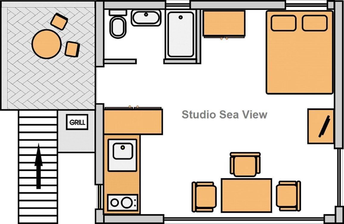 Studio Sea View Borik โรวีน ภายนอก รูปภาพ